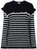 ruffled striped jumper