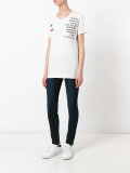 embellished print patch T-shirt 