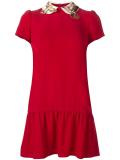 birds collar dress
