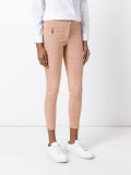 zipped legs cropped trousers