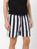 striped drawstring shorts