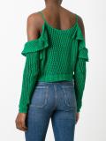 cut-off detail knitted blouse