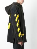 diagonal stripe hoodie