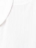 ribbed detail folded sweatshirt 