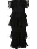 tiered lace off-shoulder dress