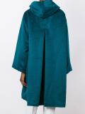fur effect boxy raincoat