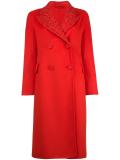 decorative collar double breasted coat