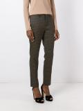 embroidered slim-fit pants