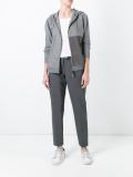 colour block hooded cardigan