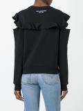 cut-out ruffle sweatshirt
