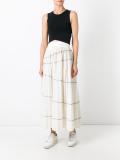 exposed seam maxi skirt