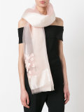 floral sheer scarf