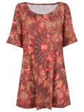 round neck printed dress