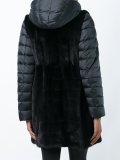 mink fur hooded puffer coat   