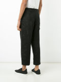 belted waist cropped trousers