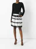 stripe panel skirt 