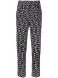 patterned knitted trousers