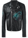 scorpion patches biker jacket