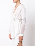 cascade collar blouse