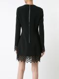 sheer cut-off panel dress