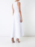 embroidered panel flared dress