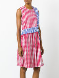 gingham ruffle detail dress 