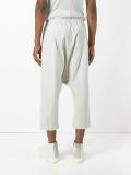 drop-crotch cropped trousers