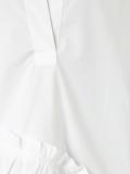 asymmetric ruffle shirt