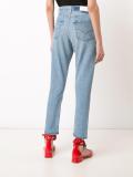 high-rise cropped 'Destruction' jeans