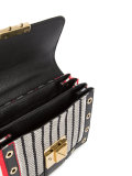 stripe shoulder bag