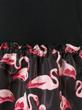 flamingo print dress