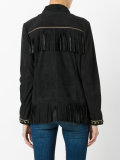 fringed studded shirt jacket