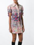 floral print mini shirt dress