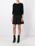 lace-up shoulders pullover