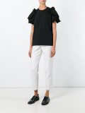 ruffle sleeve T-shirt