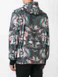 zipped hooded jacket