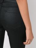 wax detail flared cropped jeans