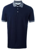 contrast polo shirt