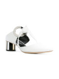 mirrored-heel mules