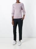 twill knit panel jumper