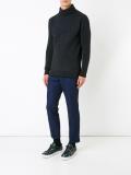waffle knit roll neck jumper