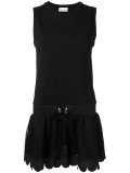 Scalloped trim dress