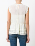 soft peplum embroidered top 