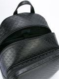 embossed logo pattern backpack 