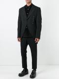curved hem blazer 