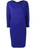 three-quarters sleeve shift dress