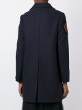 double-breasted patched coat