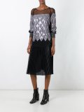 metallic sheer blouse