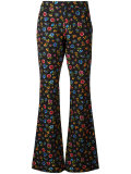flower power flared trousers