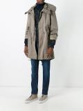 concealed fastening hooded coat